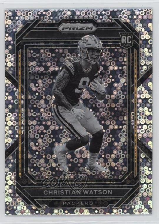 2022 Panini Prizm Variation No Huddle Christian Watson #314 Rookie RC 0i8b