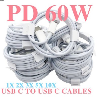 USB C To USB C Cable For iPhone 15/16/17/iPad/Samsung 60W Fast Charger Cord Lot