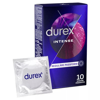 Intense Orgasmic Kondome mit Noppen - 10 Stück - Durex