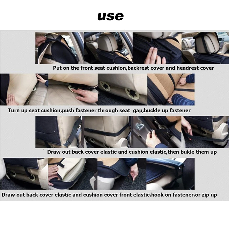 1шт PU кожаный универсальный автомобиля внедорожника переднее сиденье коврики чехлы синий/черный/красный - Изображение 4 из 4