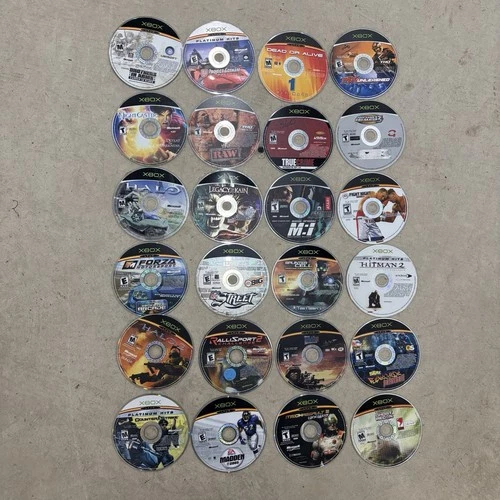 Original Xbox Lot Of 28 Games Disc Only Halo Night Caster Halo 2 NOT TESTED
