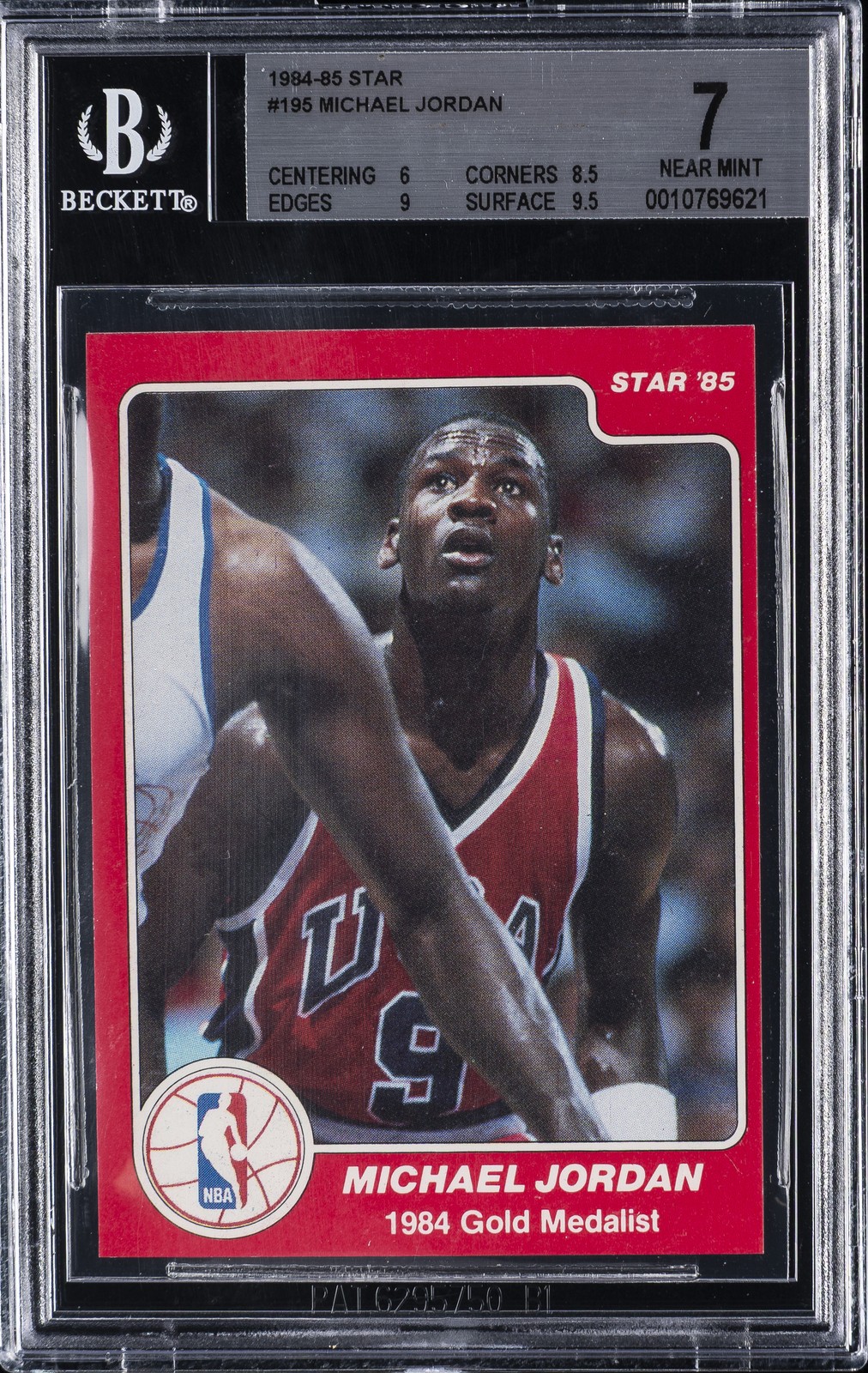 1984 STAR #195 MICHAEL JORDAN BGS 7