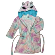 Saint Eve Kids Hooded Terry Swim Beach Cover Up Unicorn Robe Girls Medium 10-12