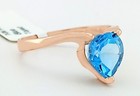 GENUINE 3.16 Cts BLUE TOPAZ RING 10k GOLD  - Free Certificate Appraisal - NWT