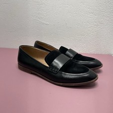 Madewell The Alex Leather and Suede Slip On Loafer True Black Women's Size 6