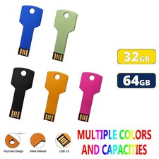 5Pack 32GB 64GB Memory Stick USB Metal Key Flash Pen Drive Thumb U Disk