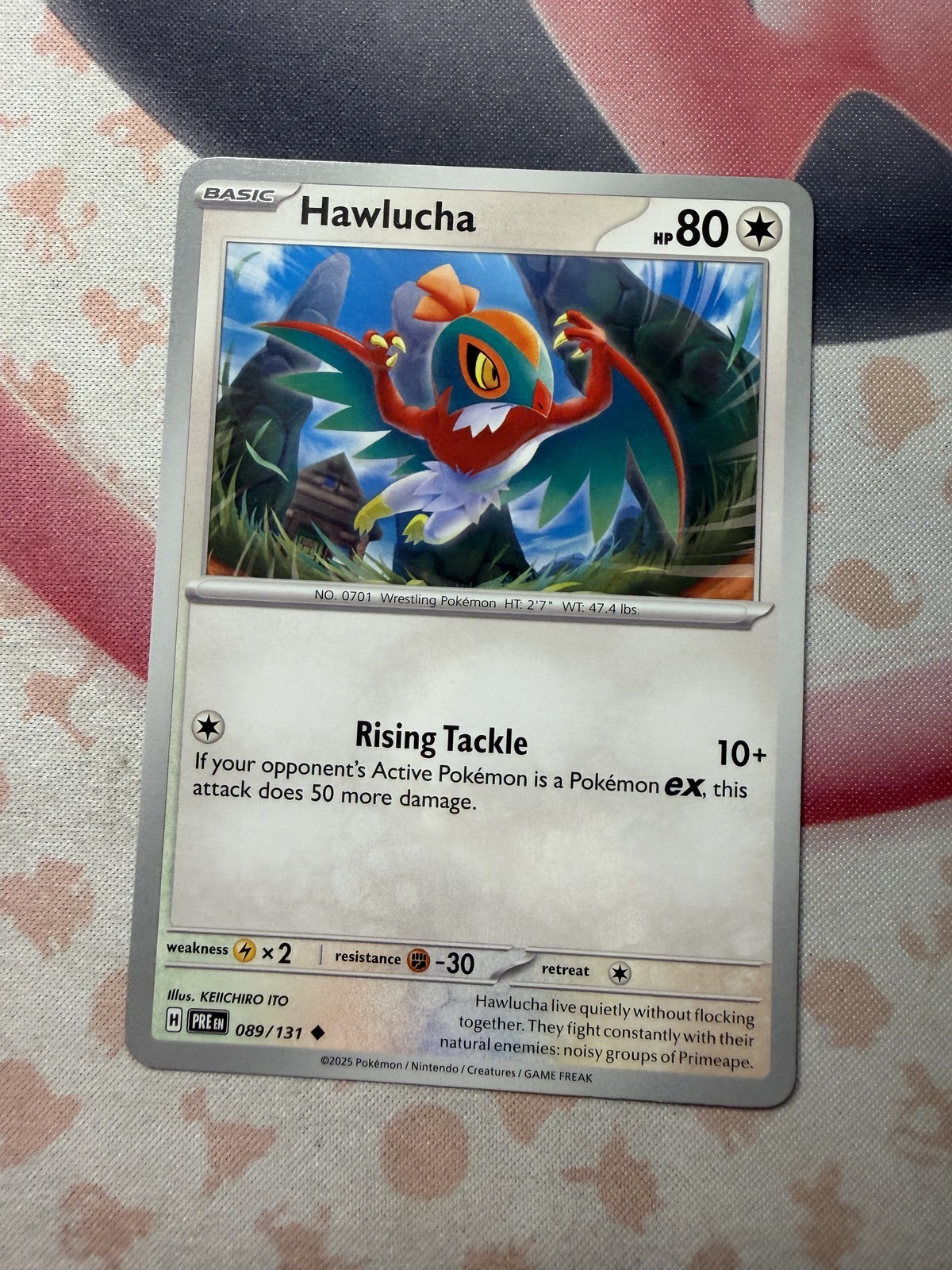 Hawlucha Uncommon SV: Prismatic Evolutions 089/131 NM English Pokemon Card