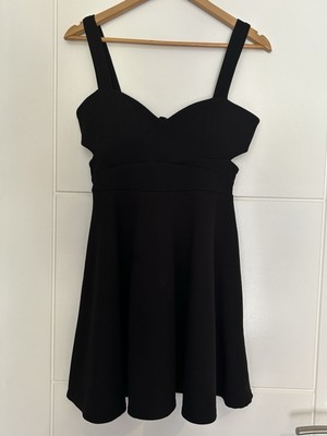 Women's Black Smart Casual Strappy Skater Dress Petite 12 | eBay UK