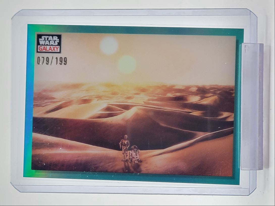 TATOOINE SUNSET 2023 TOPPS CHROME STAR WARS GALAXY AQUA /199 Q1383