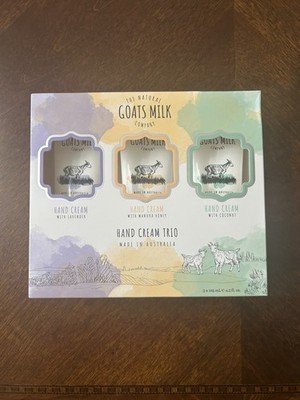 The Natural Goats Milk Hand Cream Trio Coconut, Lavender & Manuka Honey