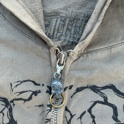 Rare 2000's Grunge Affliction Grail Zip Up Hoodie Skeleton Tree