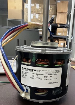 OCA6427 AO Smith 1/5Hp 115V 10390Rpm 4Speed Mtr OEM 42Y Frame 1/2 x4  Shaft