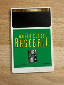 World Class Baseball (TurboGrafx-16) with box and manual, plus player stat book
