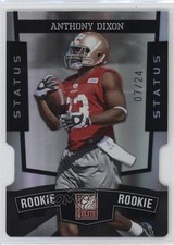 2010 Donruss Elite Rookie Black Status Die-Cut 7/24 Anthony Dixon #149 h9z