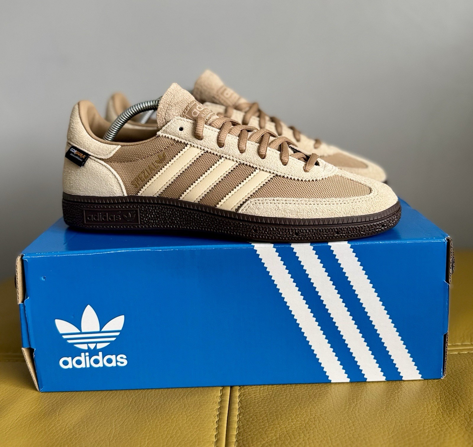 🔥adidas Handball Spezial Cordura Trainers Cardboard Crystal Sand UK 11 Rare🔥 image 2