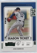 2021 Panini Contenders Season Ticket Green Jose Berrios #16 fm0