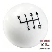 White Upper Left R Shifter Knob 6 Speed Resin Round Stick Grip Handle Head White Upper Left R Shifter Knob 6 Speed Resin Round Stick Grip Handle Head