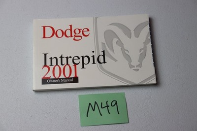 2001 01 Dodge Intrepid Owners Manual OEM Factory Guide Book