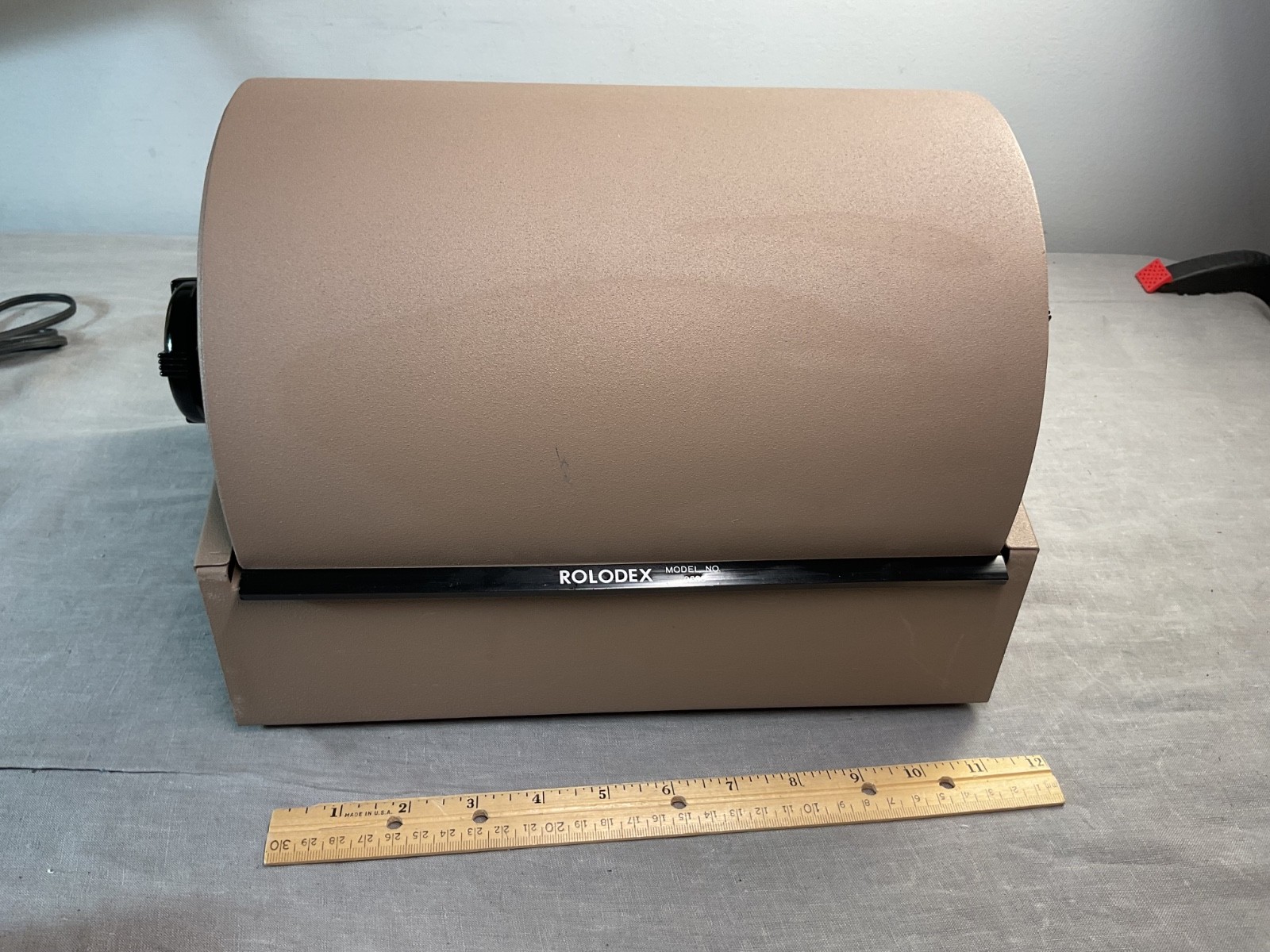 Vintage ROLODEX Model 3500 Light Brown Metal Dual Rotary File, VERY RARE