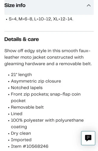 Chaqueta corta de moto de cuero sintético Rebecca Minkoff nueva con etiquetas en negra talla mediana Foto 4 de 4