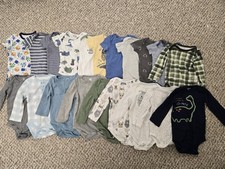 Baby Boy 18M Cotton Bodysuits Lot, Multicolor 20 pieces