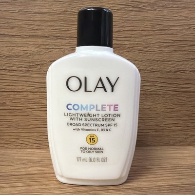 Olay COMPLETE Lightweight Face Lotion Normal to Oily Skin SPF 15  6 oz Exp 06/27