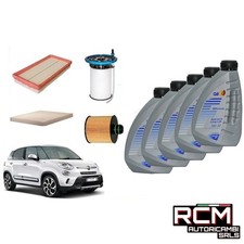 Kit Filtri Tagliando 5 LT Olio Q8 5w30 FIAT 500X 500L Jeep Renegade 1.6 MJET