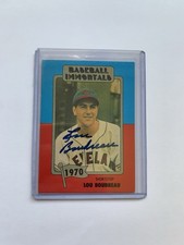 Lou Boudreau HOF Autographed 1980 Baseball Immortals Card #115 Cle Indians
