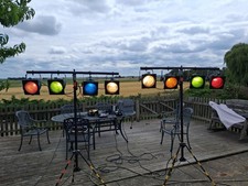 Rygor Footlight With Flood  8x PAR Can Stage Lighting Kit w/ Stand Truss, Gels
