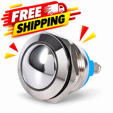 12V DC Metal Push Button Switch Waterproof Momentary Horn Car Boat Universal