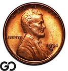 1934-D Lincoln Cent Wheat Penny, Cherry Red, Solid Gem BU++