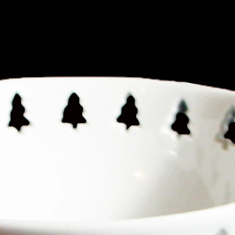 全新带标签 Crate&Barrel BIA Cordon 蓝碗 松树 圣诞烤箱 微型 OK 7-3/8 — 第 3/4 张图片