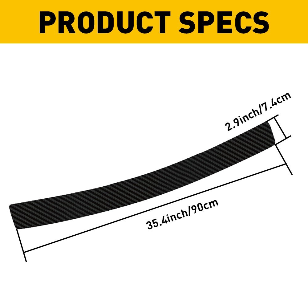 Car Accessories Door Sill Cover Scuff Plate Rear Bumper Guard Protector 90CM alternate view 2