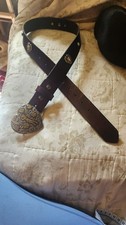 Vintage Leather Belt 2007 Ivan Western Buckle Heart Girl Daisy Interchangeable