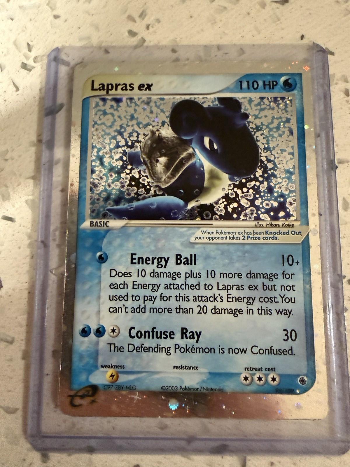 Lapras ex 99/109 Ruby and Sapphire Holo Pokemon Card Rare LP/MP