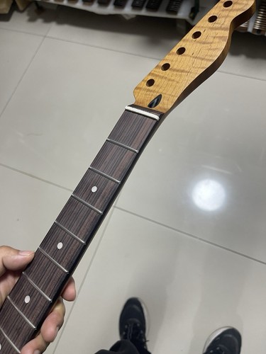 Manico Chitarra Elettrica AAAA Acero Fiammato Tostato | 22 Tasti Opaco Per Suhr