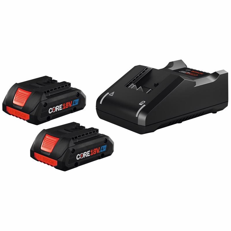 PROFESSIONAL CORE18V STARTER KIT  2 4 AH ADVANCED BATTERIES  CHARGER
