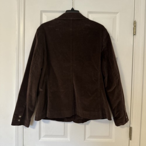 LL Bean Jacket Womens 20 Reg XL Brown Corduroy Button Up Nylon Lined Blazer - Bild 8 von 8