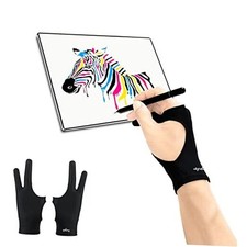 SPBMY Drawing Glove 2 Pack,Two-Finger Artist Glove for Drawing Tablet, Small