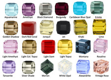 5601 6mm Swarovski Crystal Square Cube Beads - 12 Pcs.