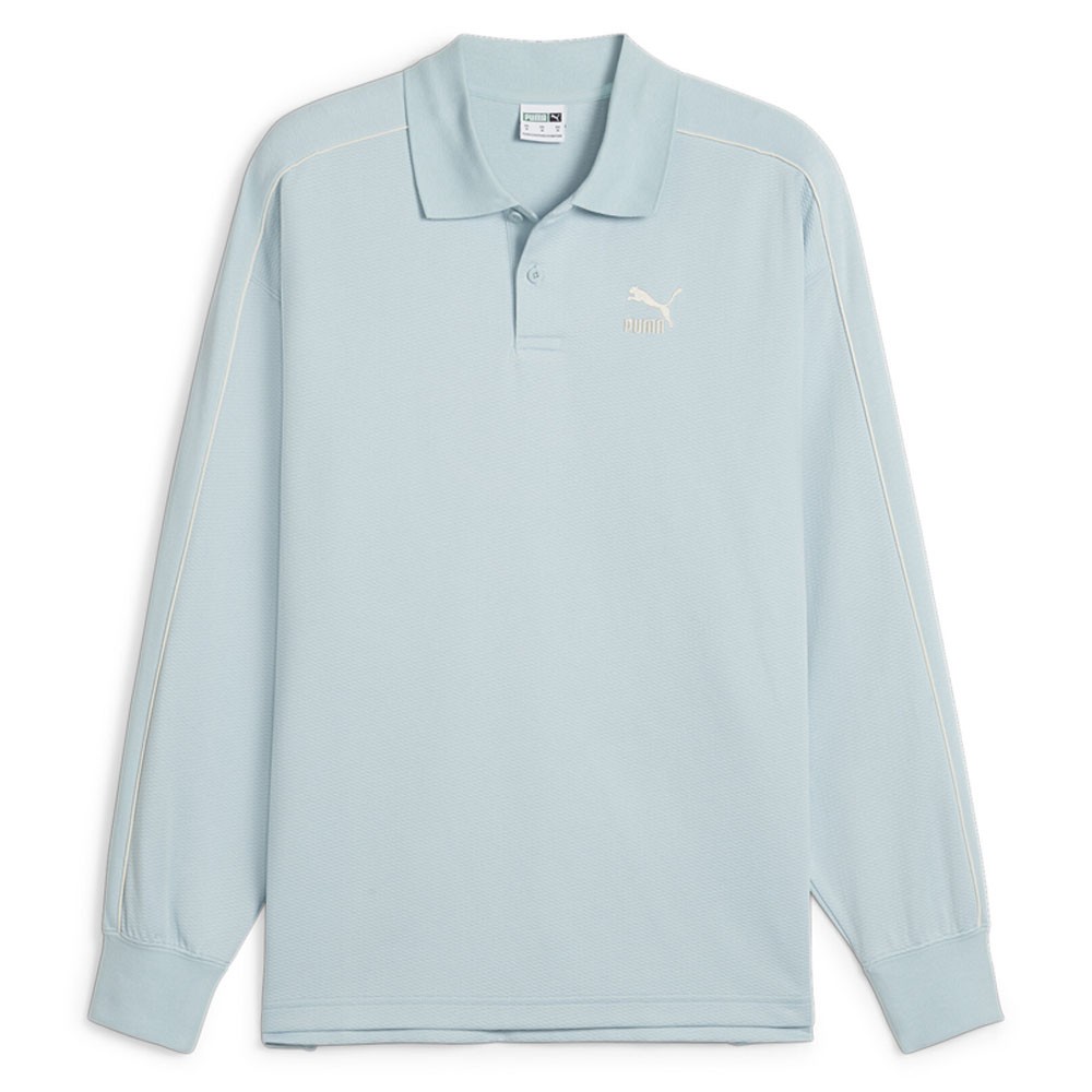 PUMA T7 Polo Small Logo Collared Long Sleeve Sweatshirt Mens Blue 62433222 3890₽