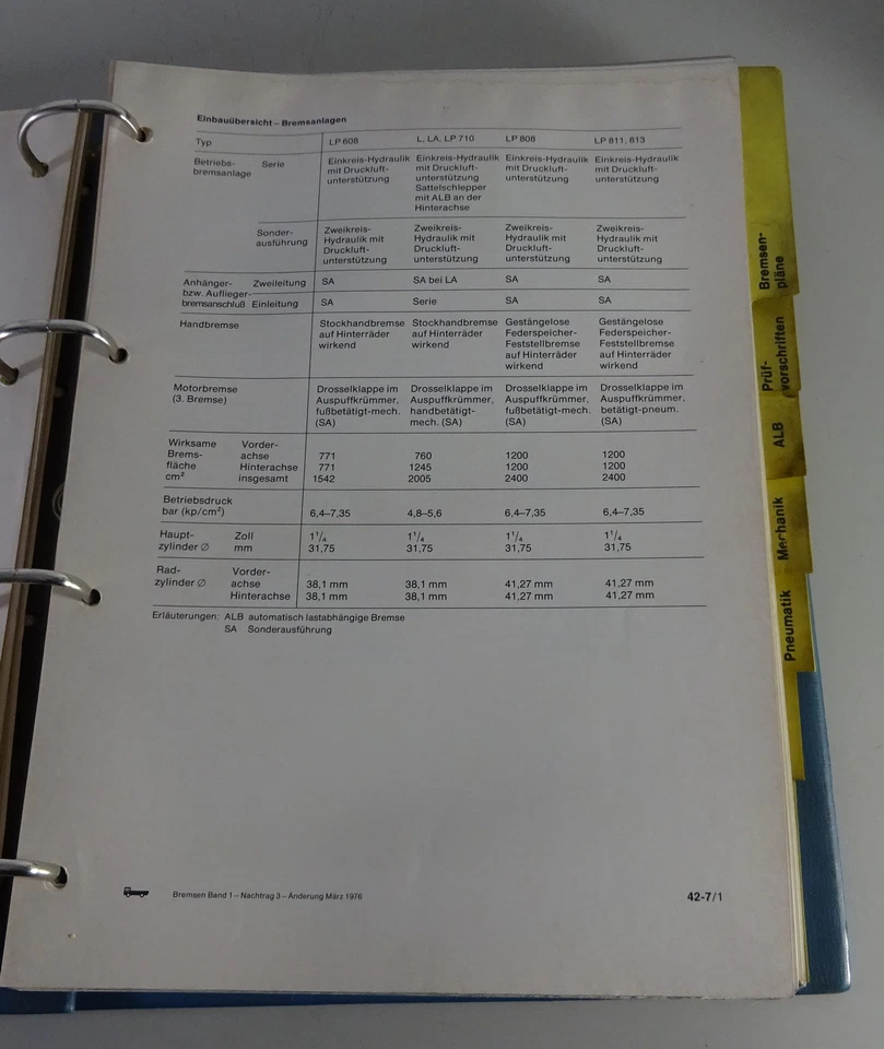 Manuale Di Officina Mercedes Camion Freni LP 608 - 2624 Officina Wörth Dal 1967 - Immagine 4 di 4
