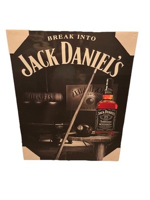 Jack Daniels Pool Leinwand Bild JD Old No 7 Snooker Pub Bar Mann Höhle Wandbild