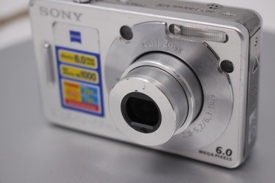 Sony Cyber-shot DSC-W50 6.0MP Digital Camera - Silver for sale