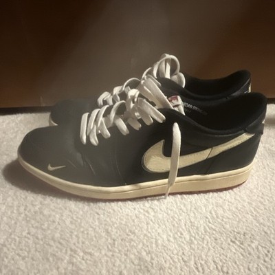 Nike Jordan 1 Low Nigel Sylvester Men's Sneakers Black/White IB8958-001  NO BOX