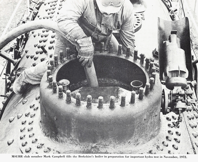 #ad Steam Locomotive Boiler Hydro Test Berkshire Maintenance Crew 1972 Vtg Mag Image $13.96