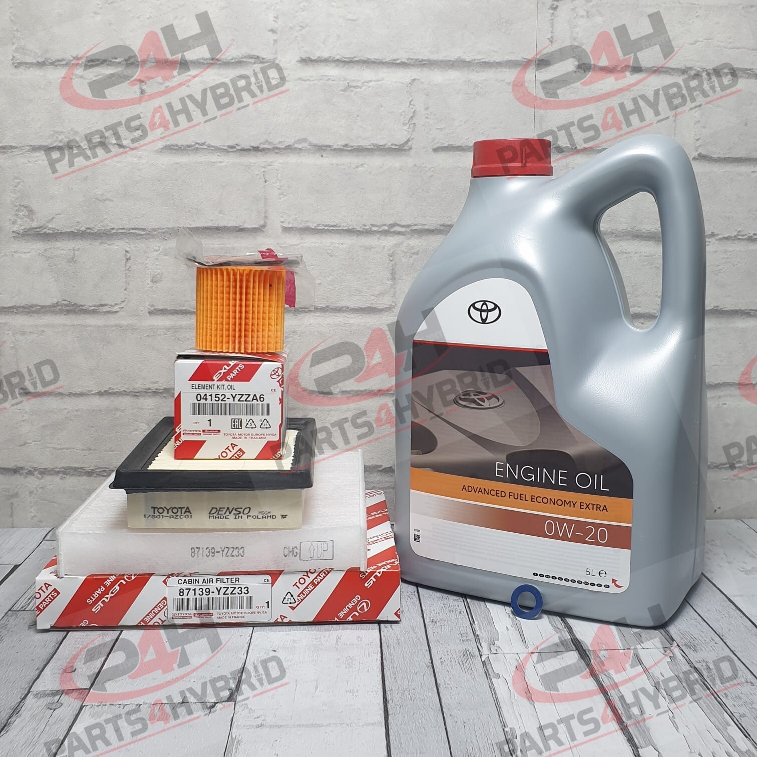 Genuine Toyota C-hr Hybrid Service Kit 2016 - 2017 ZYX10 0W20 Oil & All Filters