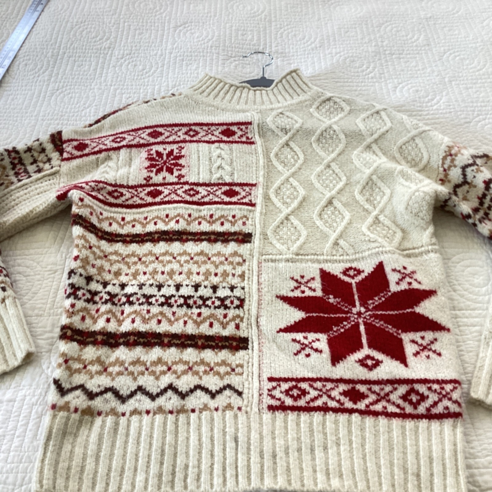 American Eagle Nordic multi-pattern Sweater size … - image 9