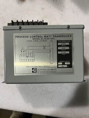 AMETEK SCIENTIFIC COLUMBUS MODEL XL-5C5P-AN7 PROCESS CONTROL WATT TRANSDUCER