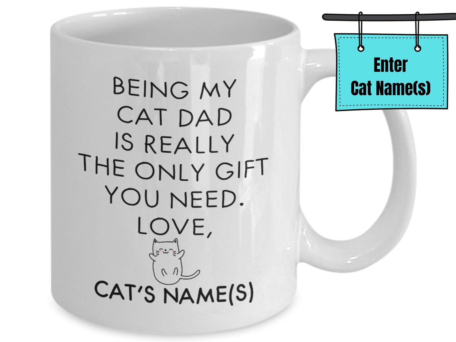 Personalized Cat Dad Custom Cat Dad Cat Dad Gift Gift For Cat Dads Cat Dad Gift